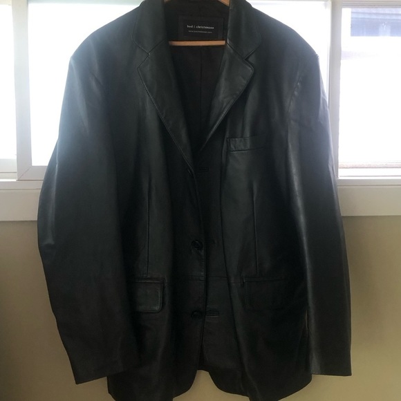 BOD & CHRISTENSEN leather jacket, black - Picture 1 of 8